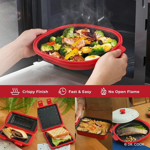 DR. COOK Microwave Grill Pan & Microwave Cooker