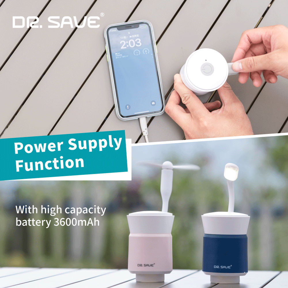 DR. SAVE ALPHA 3-in-1 Rechargeable Portable Air Pump