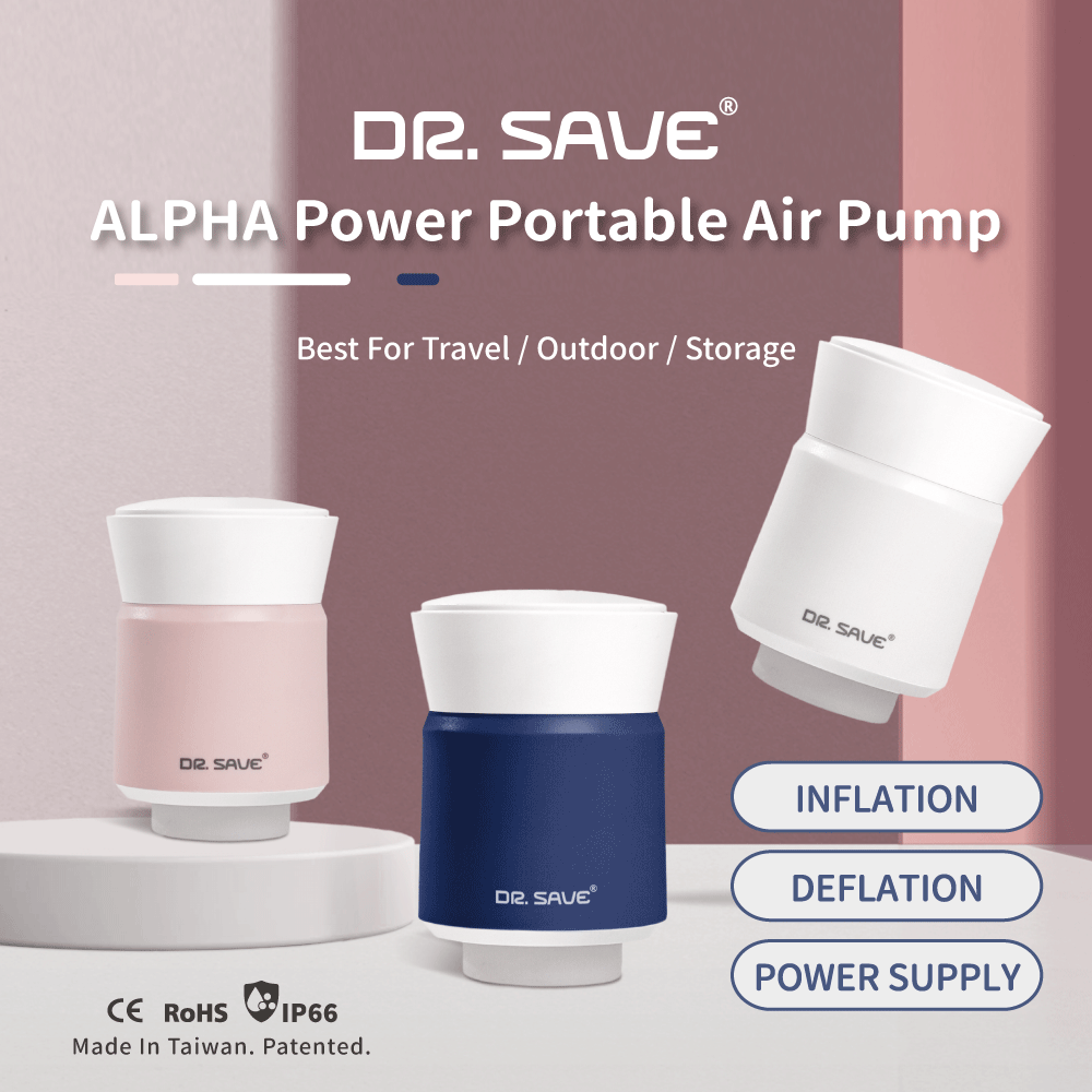 DR. SAVE ALPHA 3-in-1 Rechargeable Portable Air Pump